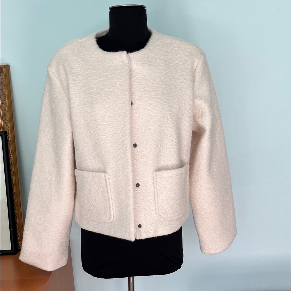 H&M Cream Teddy Jacket new with tag